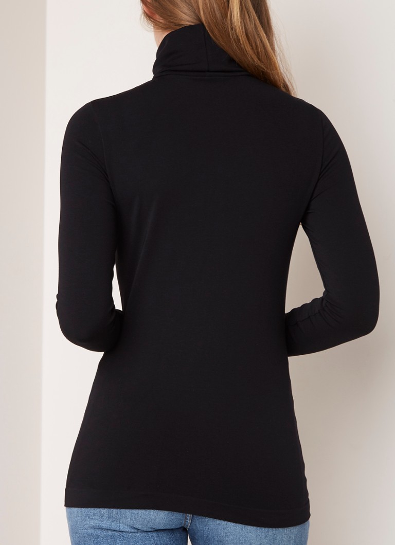 Tricou Wolford Aurora cu guler înalt și mânecă lungă