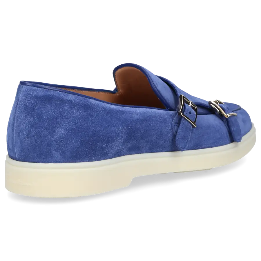 Santoni - Loafer 59194 Veloursleder - blau