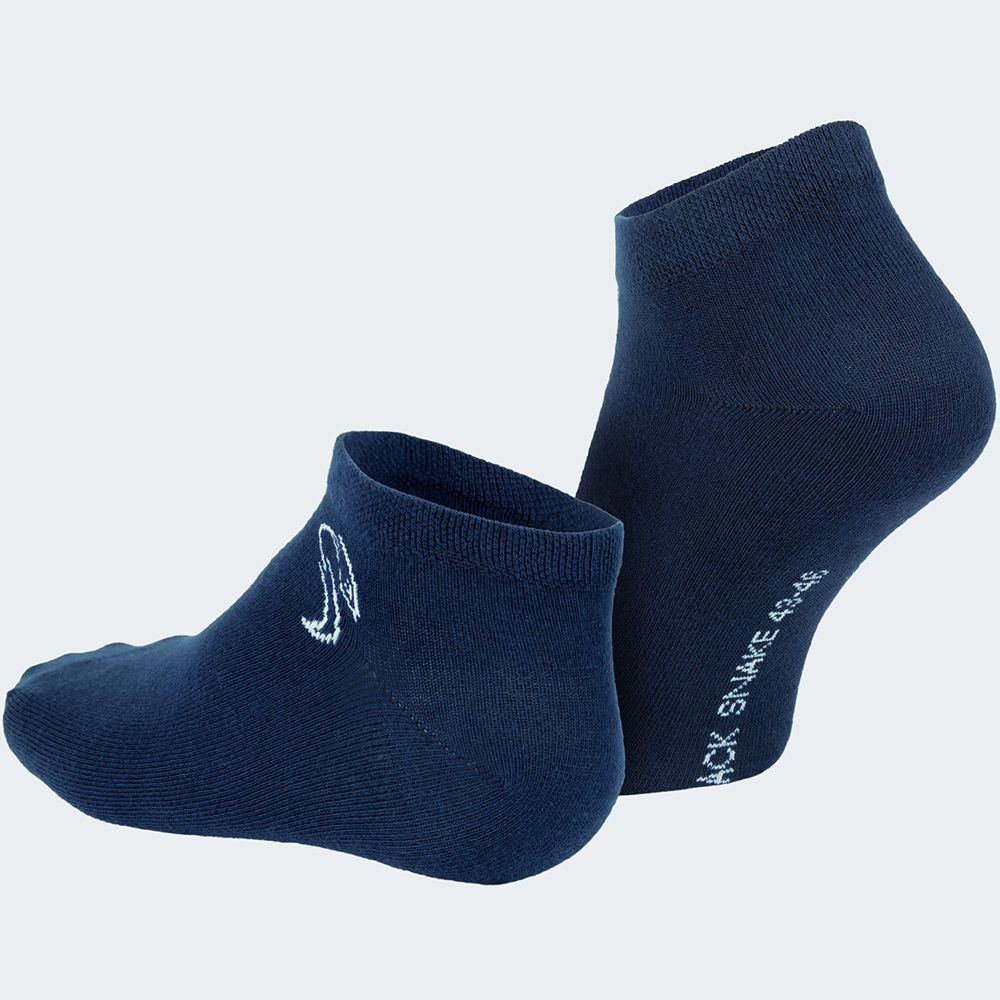 Black Snake 3-Pack Blue Smooth Style Sneakersocken