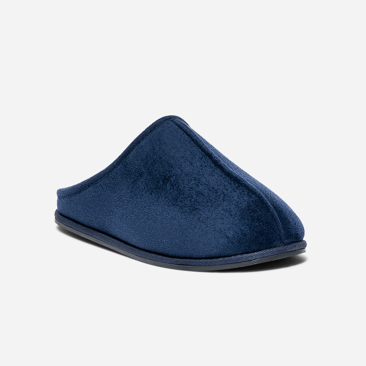 Chausson-mule marine fourré