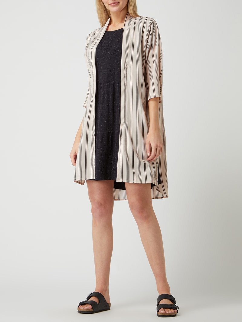 Kimono mit Streifenmuster Modell 'Sophia' in weiß