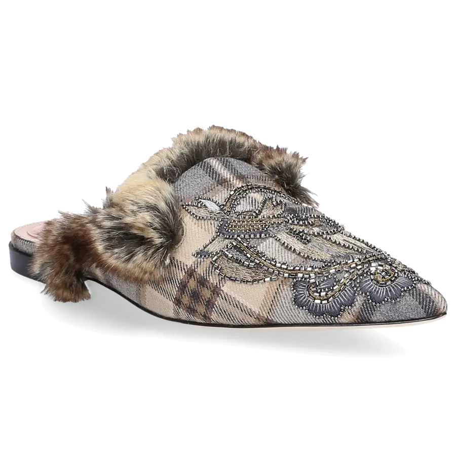 Alberta Ferretti - Pantoletten 51A Baumwolle - grau