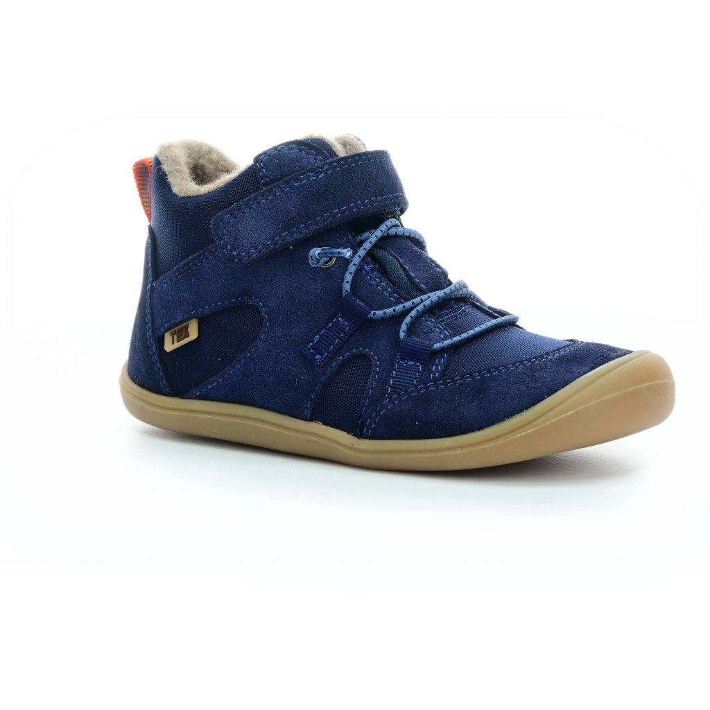 Koel4kids Beau Wool blue Winter-Barfuß-Stiefeletten