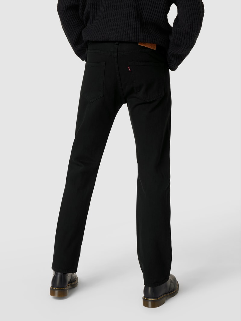 Straight Fit Jeans aus Baumwolle Modell '501™' in schwarz