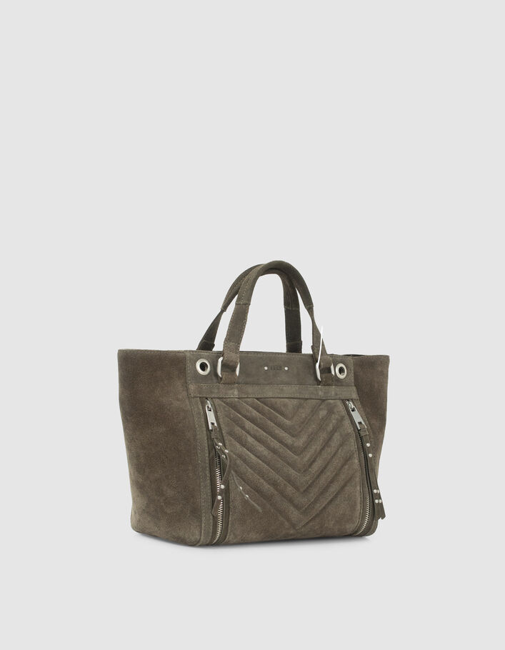 Sac cabas 1440 MEDIUM KAKI matelassé chevron femme