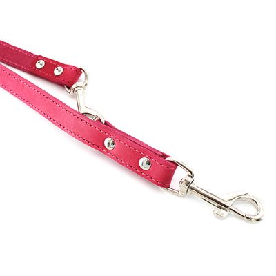 Heim Verstellbare Führleine mit Ziernaht, pink