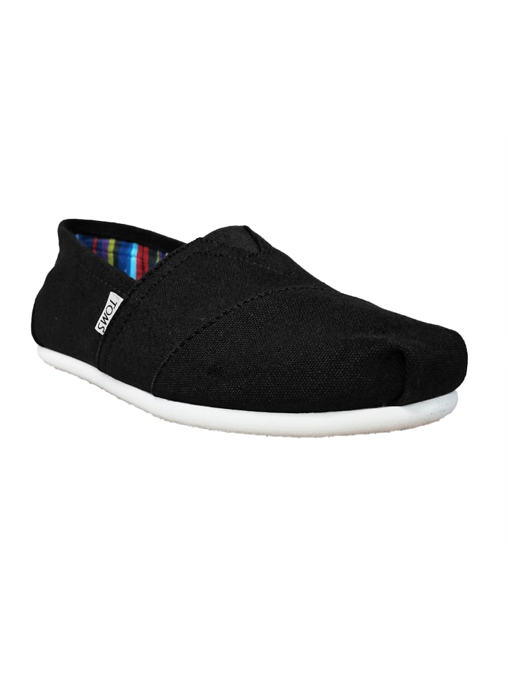 TOMS Espadrilles in Schwarz/Weiß günstig kaufen