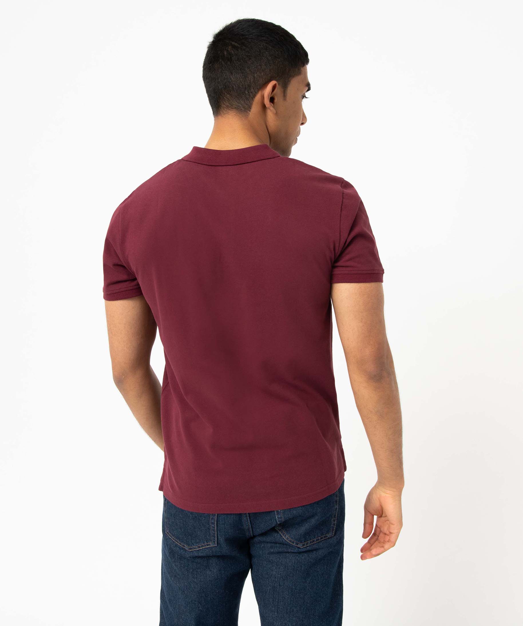 Polo homme à manches courtes en maille piquée violet | GEMO