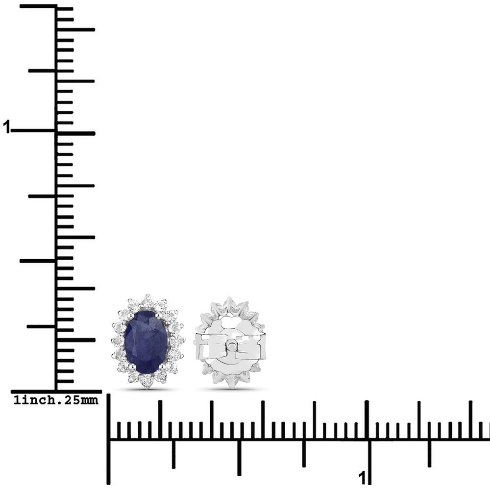Rafaela Donata Boucles doreilles Argent sterling Saphir (verre rempli) en Argent Bijoux