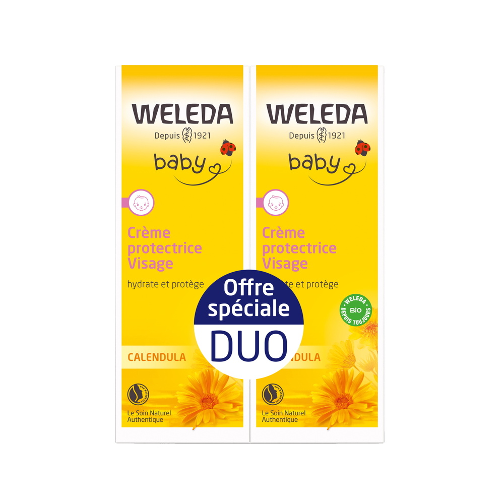 WELEDA Duo Crème Visage Calendula Bébé
