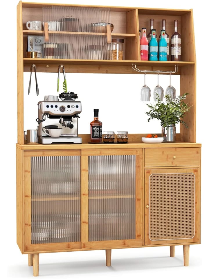 COSTWAY Buffetschrank Bambus in Hellbraun günstig kaufen onesize