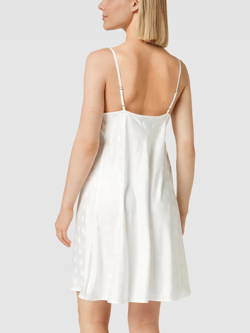 Nachthemd mit Allover-Muster Modell 'CHEMIS' in offwhite