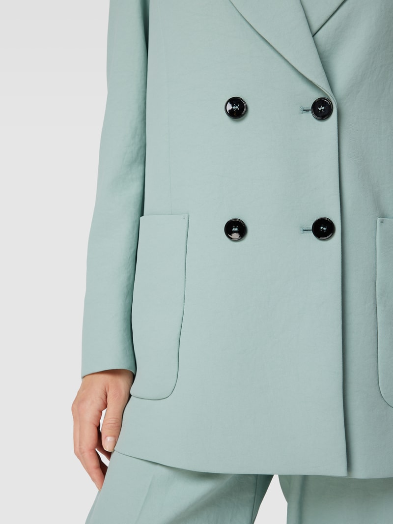 Blazer mit Knopfverschluss in petrol