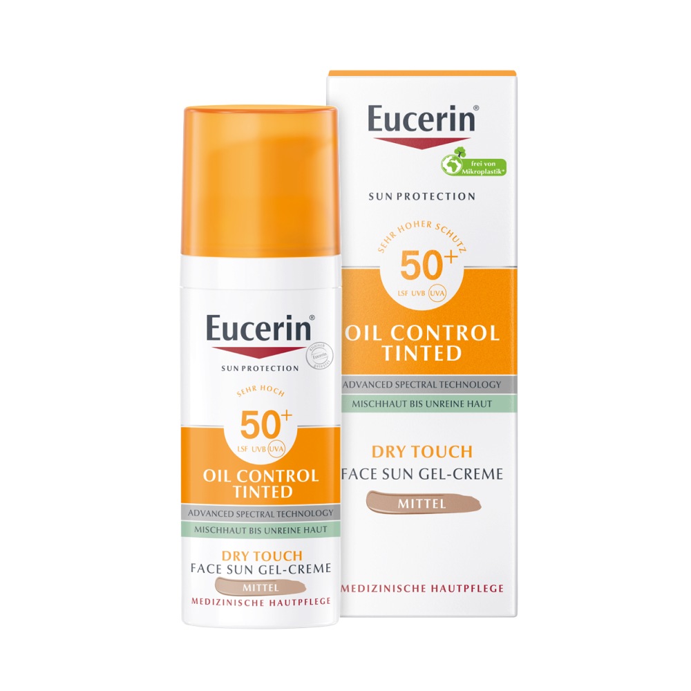 Sun Oil Control tinted Creme LSF 50+ mitt.