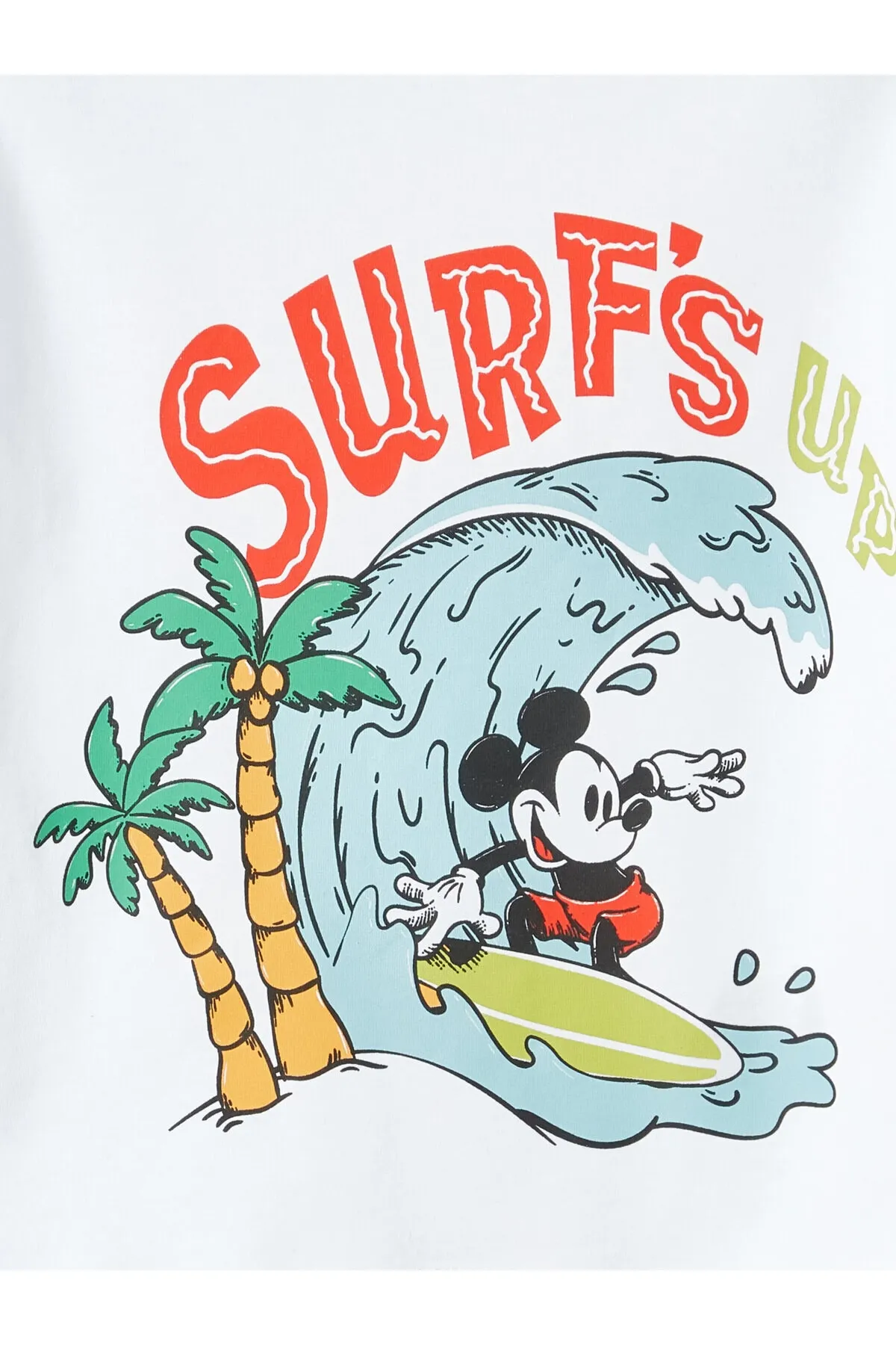 LC Waikiki  Kurzarm-Mickey-Maus-T-Shirt und Shorts für Babys mit Rundhalsausschnitt, 2er-Set