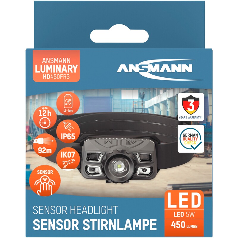 Ansmann Stirnlampe HD450FRS