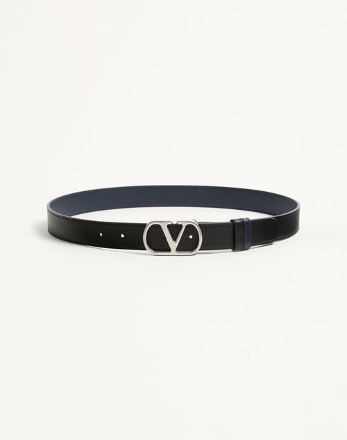 VLogo Signature Vendbart Bælte i Skinnende Kalveskind 30mm