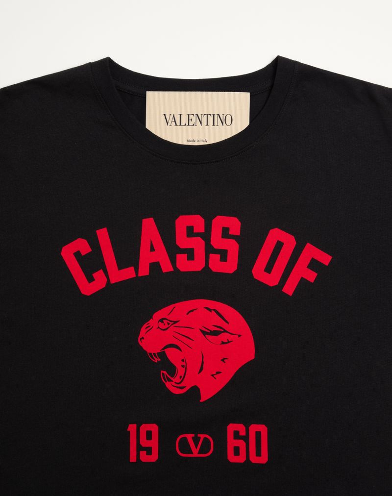 Valentino bomulds-T-shirt med panterprint