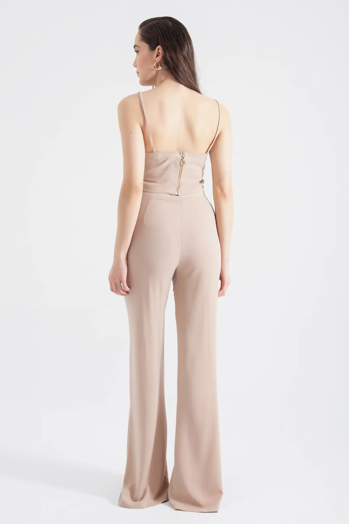 Lafaba  Beiges Crop-Hosen-Set für Damen