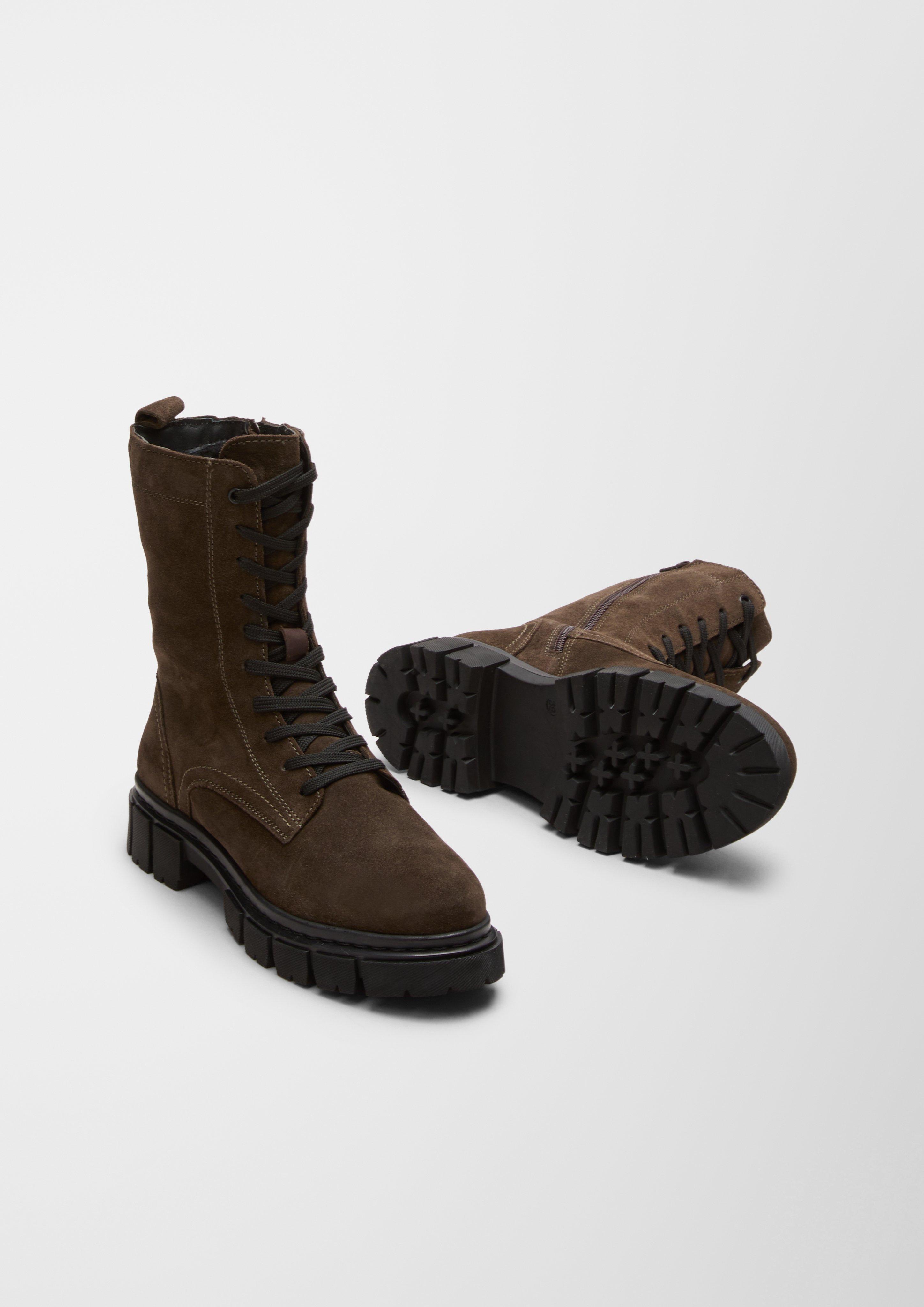 Warm gefütterte Lederstiefel  6006637-701