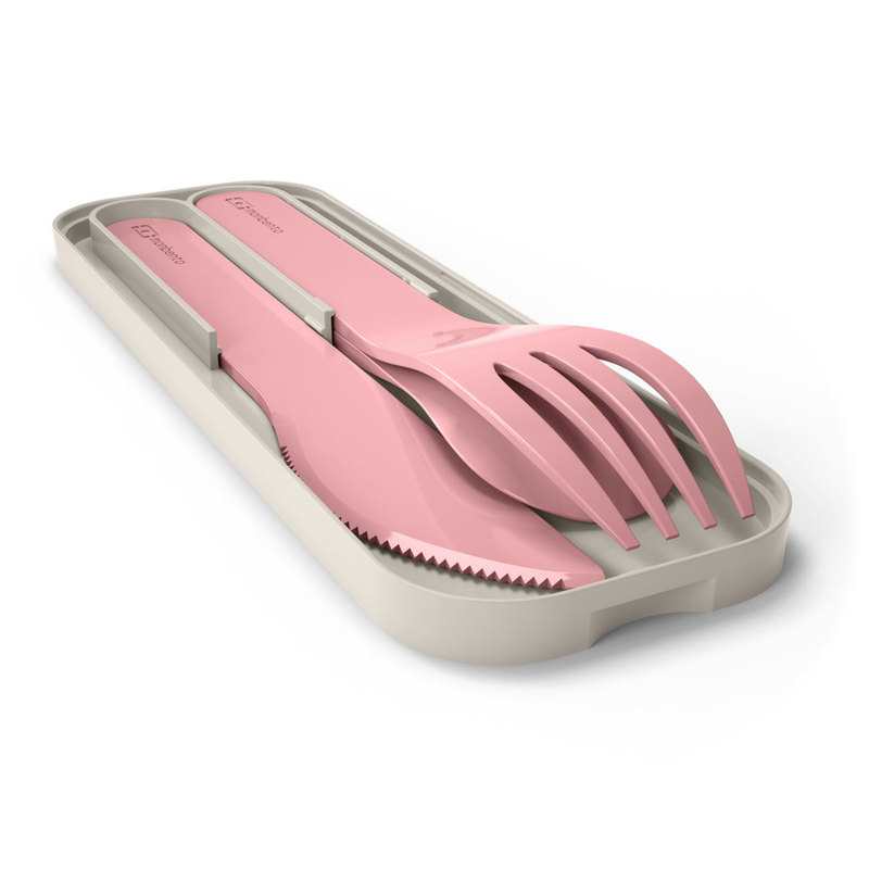Set de 3 couverts rose Monbento
