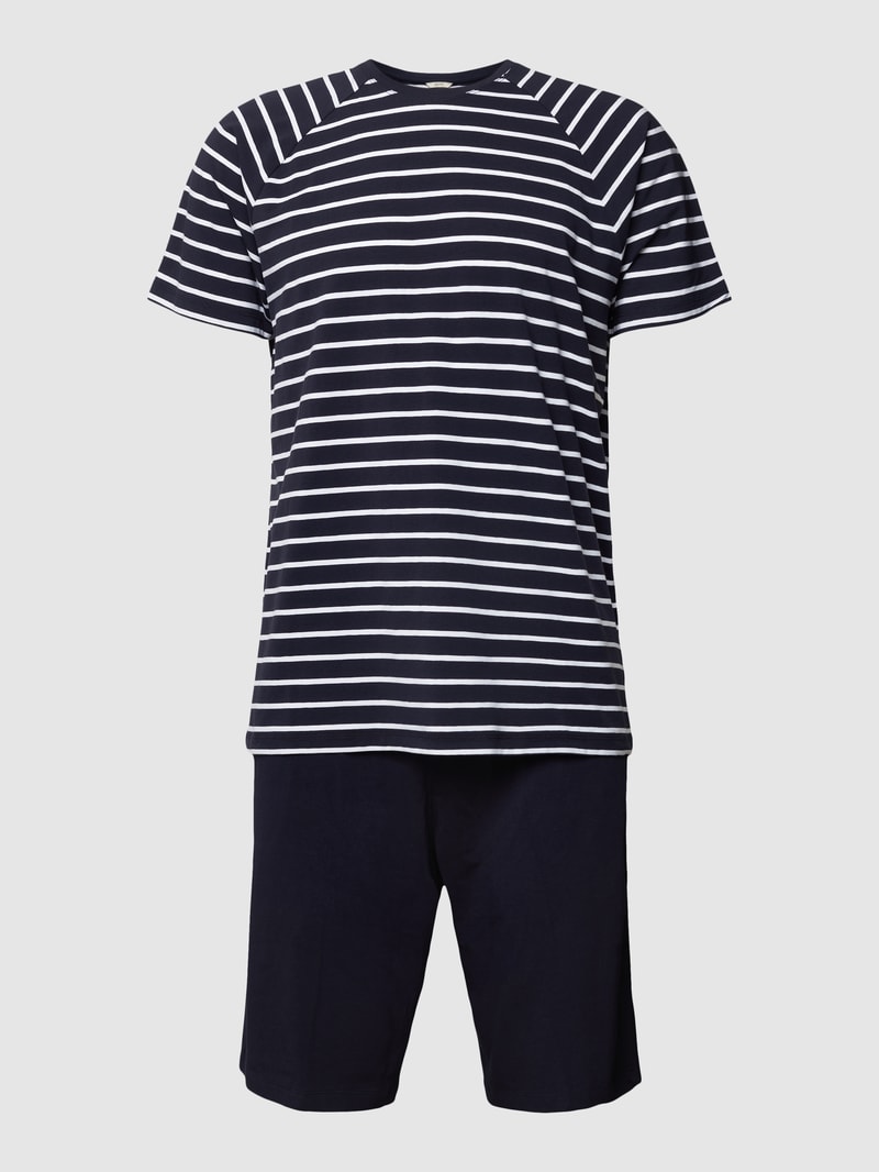 Pyjama mit Stretch-Anteil in dunkelblau