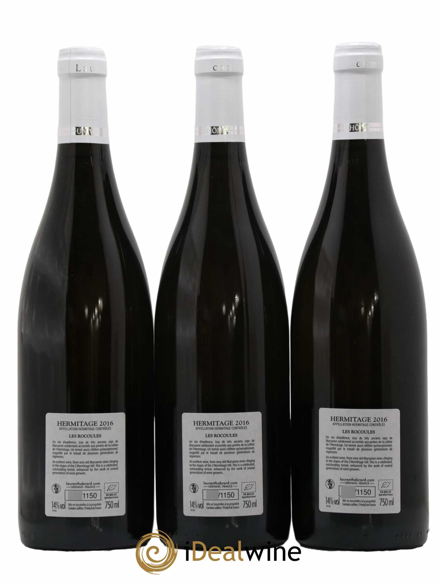 Hermitage Les Rocoules Laurent Habrard 2016 - Lot de 3 Bouteilles