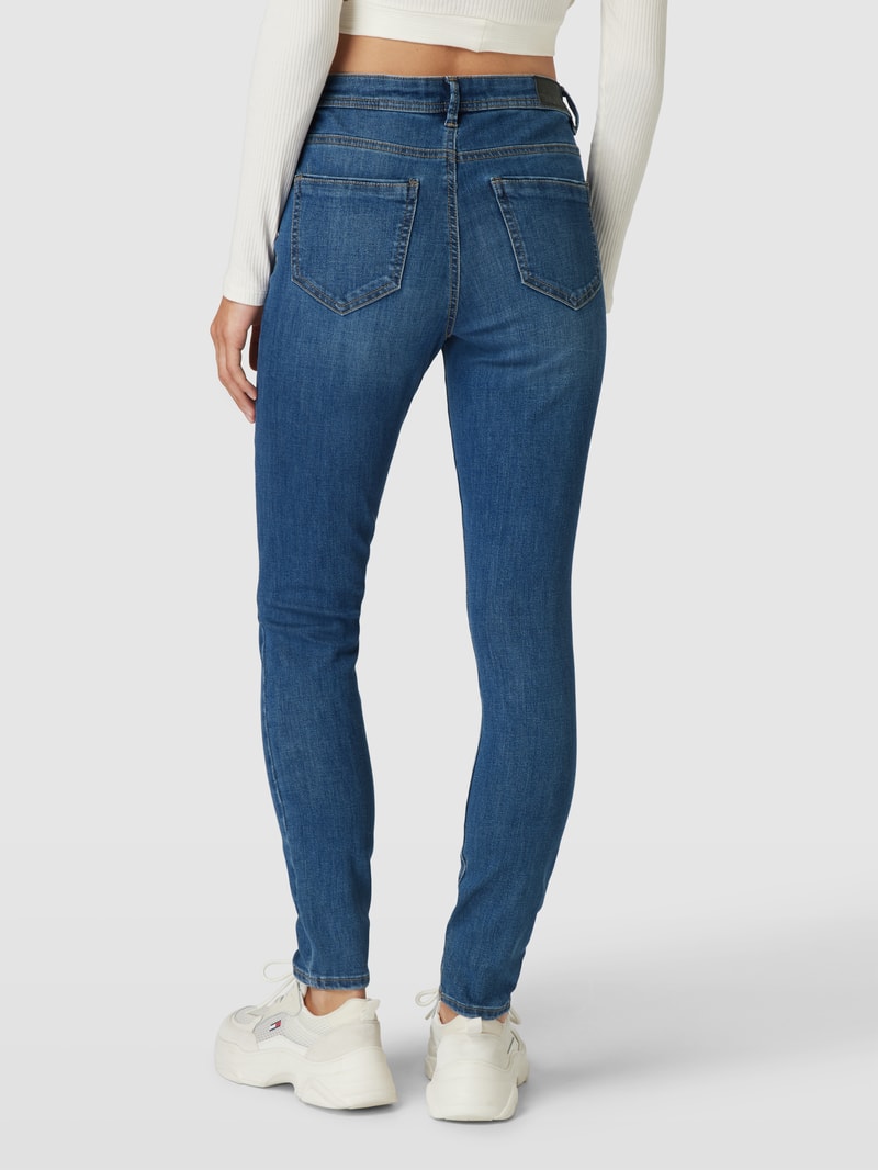 Skinny Jeans im Destroyed-Look Modell 'WAUW' in dunkelblau
