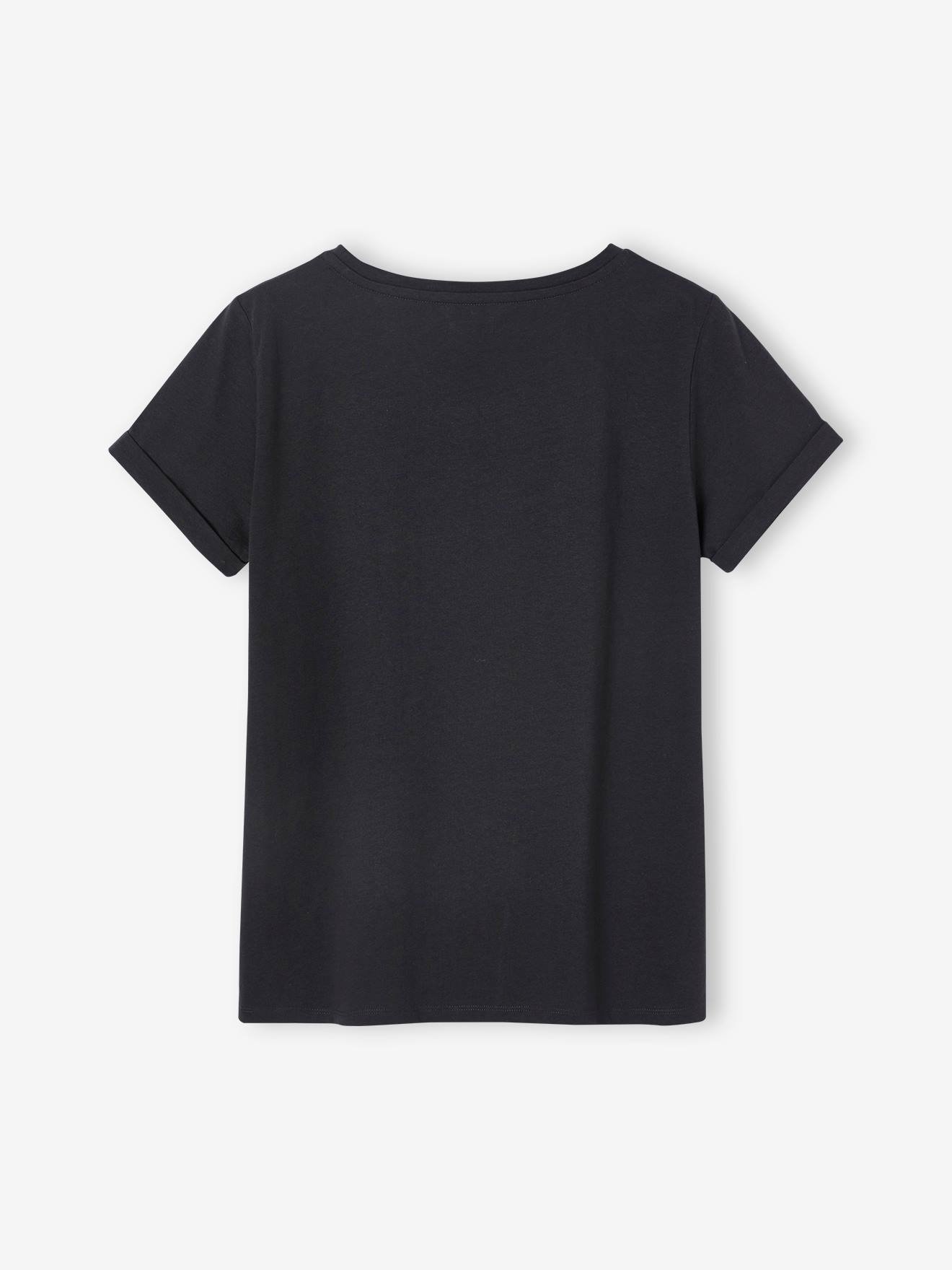T-shirt à message de grossesse en coton bio personnalisable anthracite