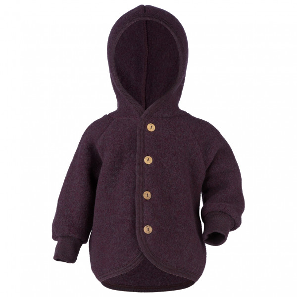 Engel - Kinder Kapuzenjacke mit Holzknöpfen - Wolljacke
