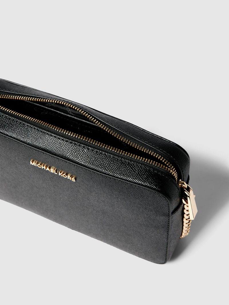 Handtasche mit Strukturmuster Modell 'JET SET' in schwarz
