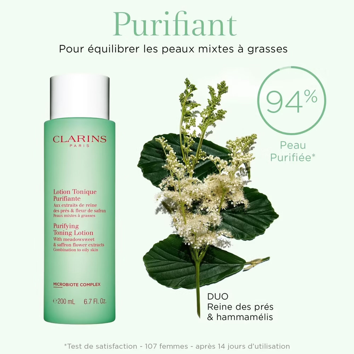 Clarins Lotion Tonique Purifiante Peaux Mixtes à Grasses