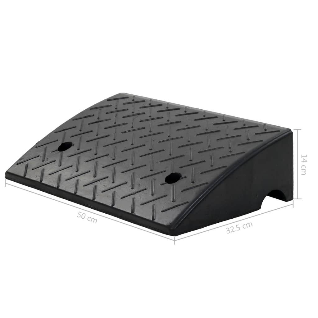 vidaXL Verkehrsschild Bordsteinrampe Gummi 50 x 32,5 x 14 cm, (1 St)