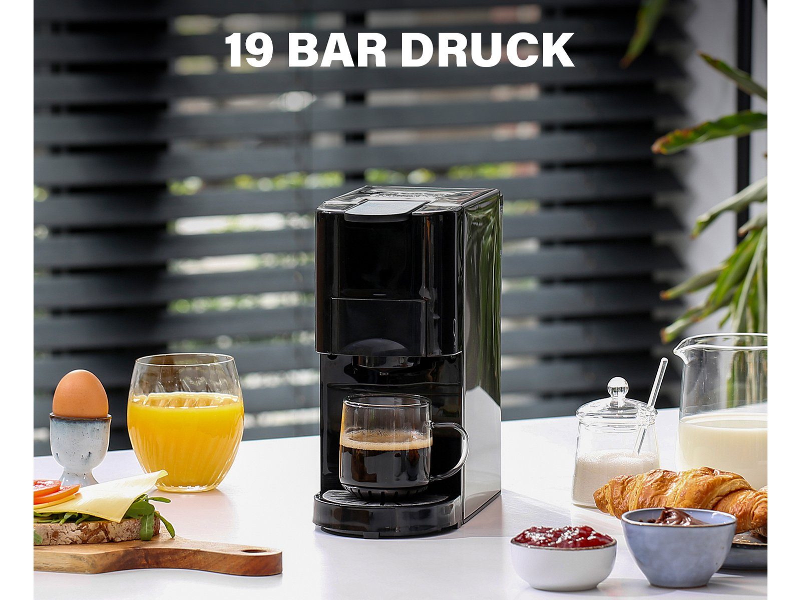 PRINCESS Kapselmaschine, 5in1 für Kaffee-Pulver Kapseln & ESE Pads kleine 1 Tassen Pad-Maschine