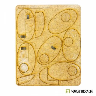 ** % SALE % ** Town Streets 75 x 42mm Oval - Base Toppers (6)