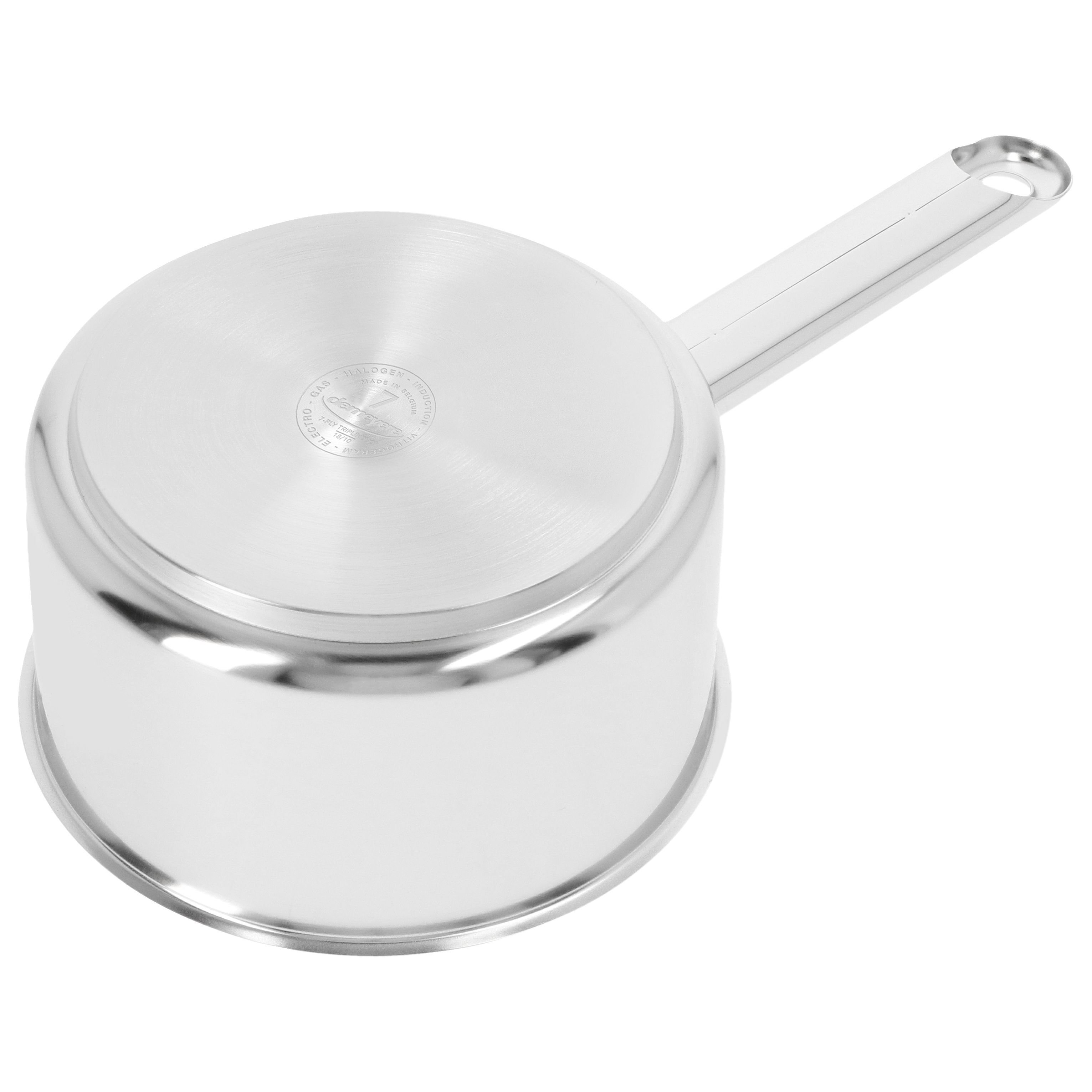 Stieltopf ohne Deckel 14 cm, 18/10 Edelstahl, Silber