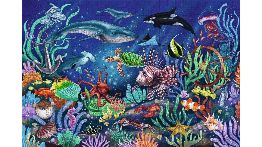 Ravensburger Puzzle - WOODEN Puzzle - Unten im Meer - 500 Teile