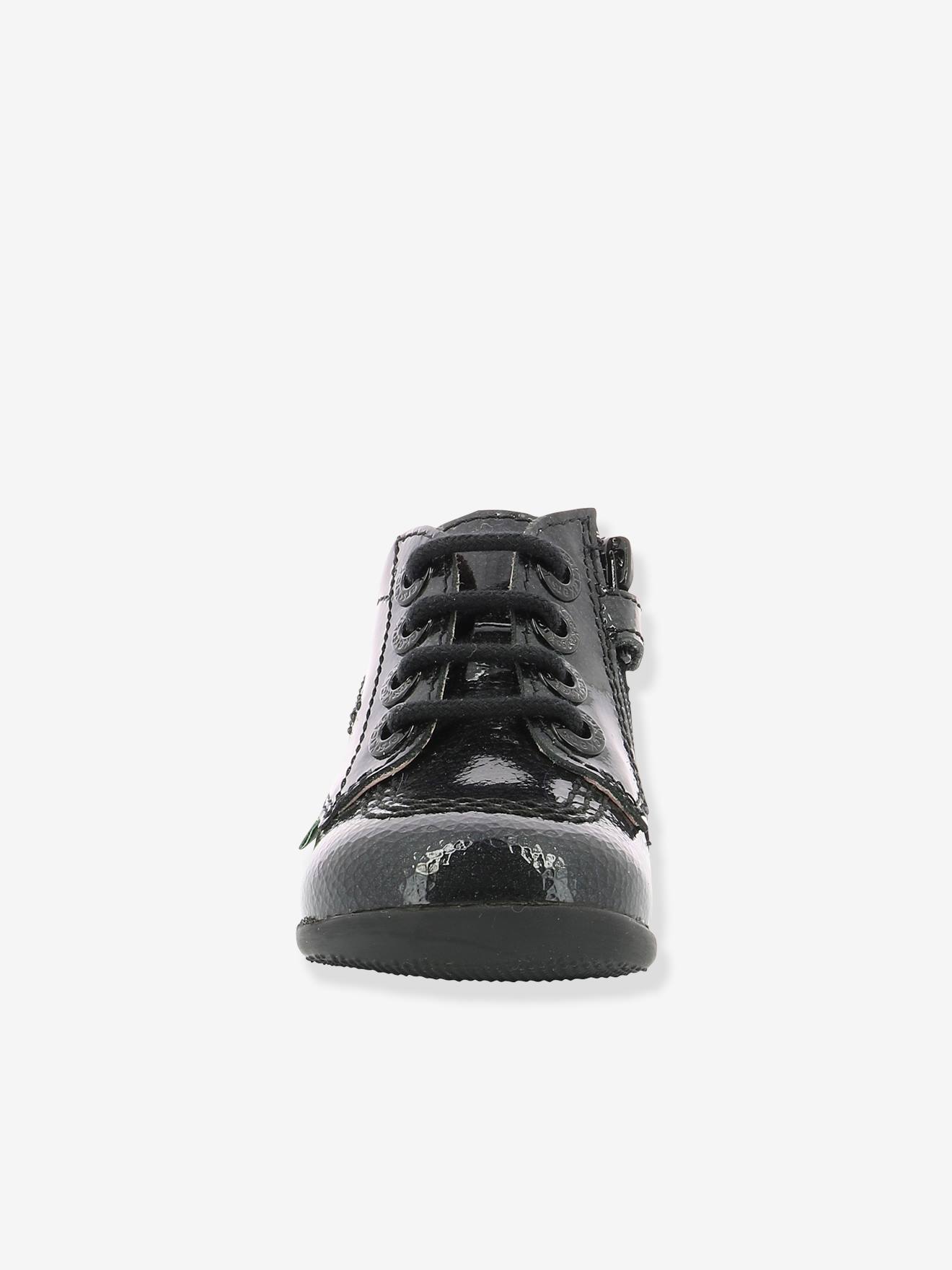 Bottillons cuir bébé fille Billista Zip KICKERS® noir vernis