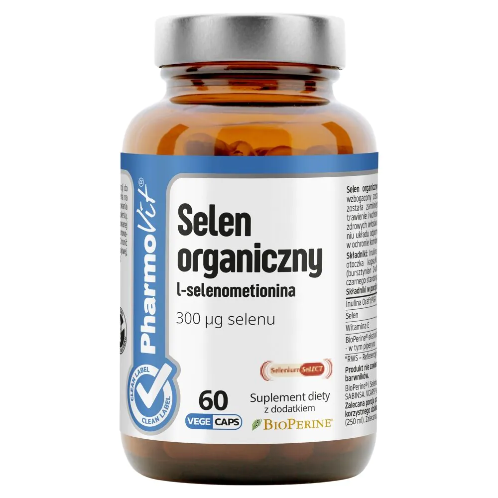 Κάψουλες PharmoVit Clean Label με οργανικό σελήνιο L-σεληνομεθειονίνη 300 mcg