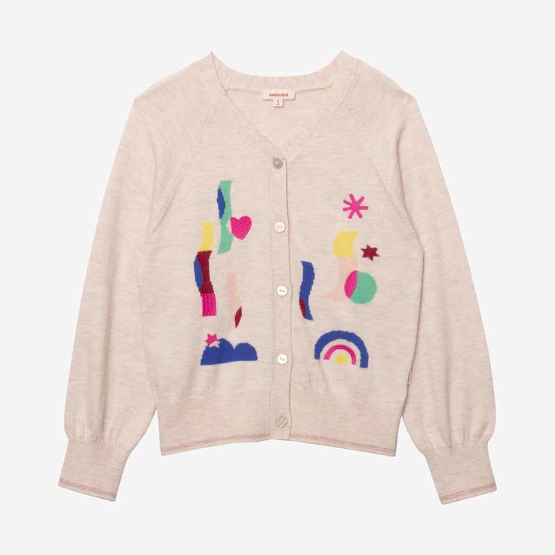 Cardigan fille arty blanc Catimini