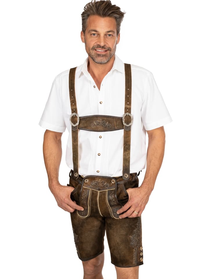 MADDOX Lederhose RAFAEL in dunkelbraun günstig kaufen