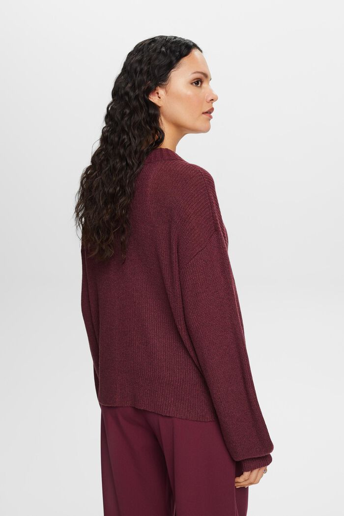 Pullover mit V-Ausschnitt, Wollmix