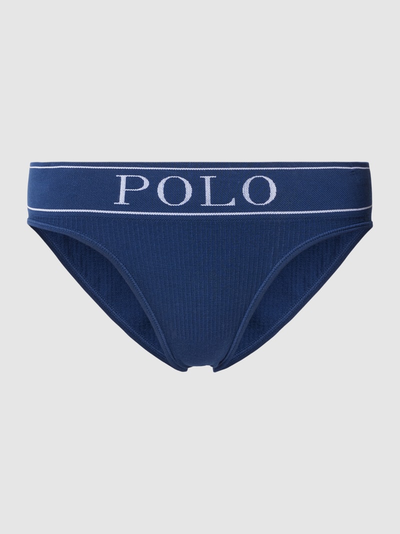 Slip mit Logo-Print Modell 'Modern Brief' in marineblau