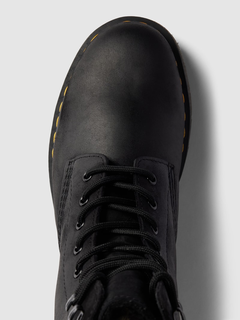 Boots aus Leder in schwarz
