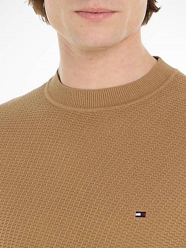 TOMMY HILFIGER Herren Strickpullover RECTANGULAR STRUCTURE CREW