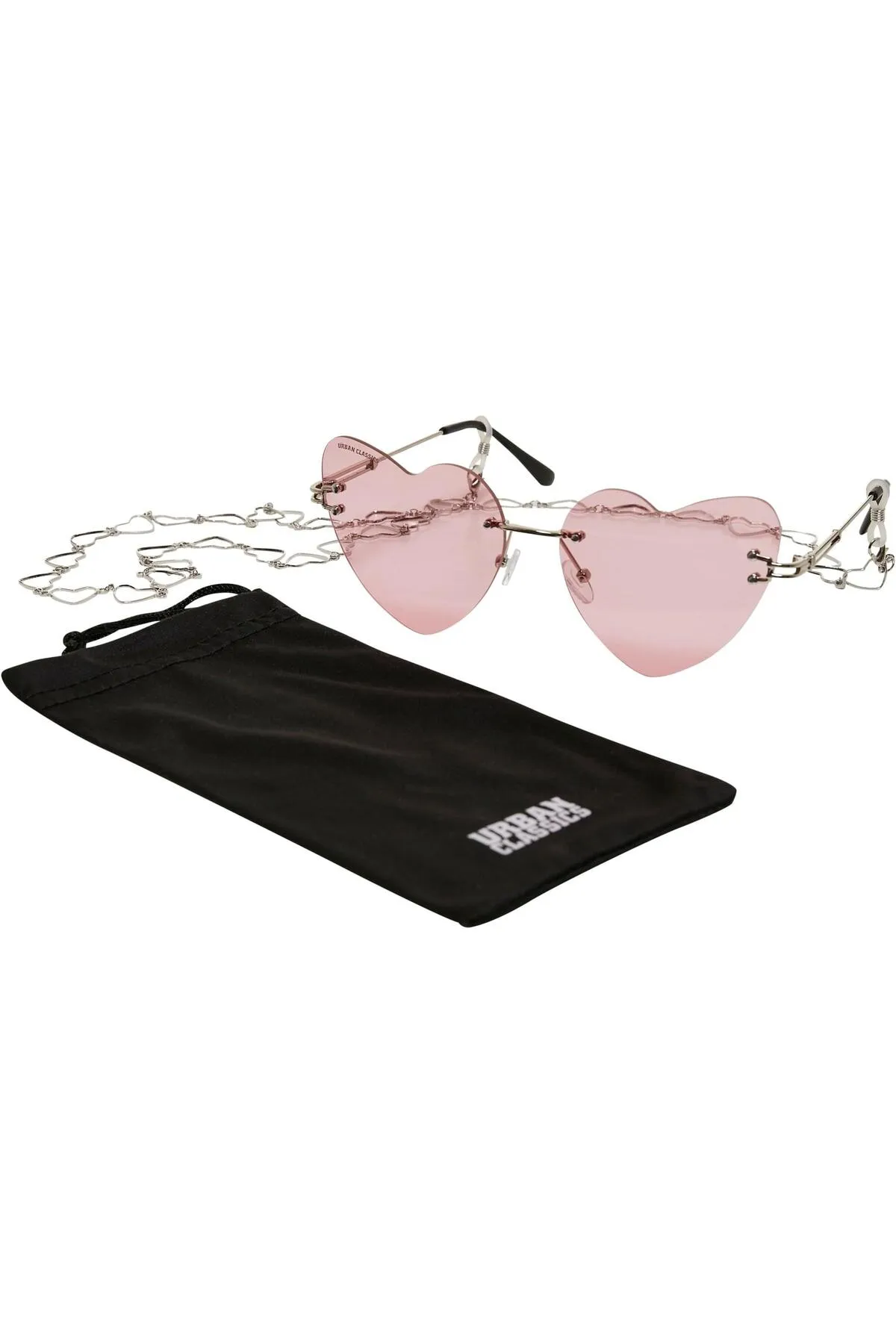 Urban Classics  Unisex-Sonnenbrille Herz mit Kette