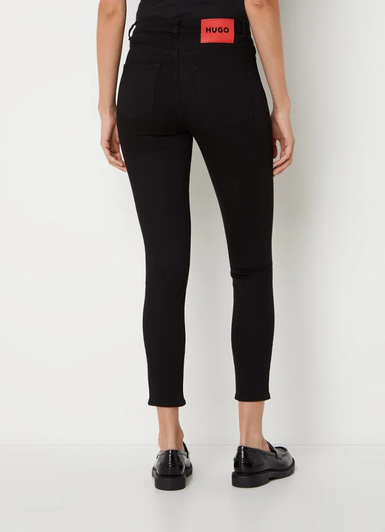 Blugi HUGO BOSS 932 cu talie medie, croială slim, de culoare spălată