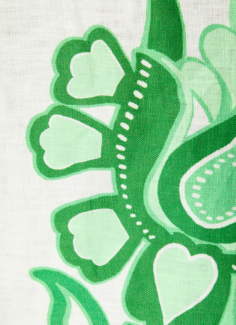 Top corto in lino Farm Rio con stampa floreale