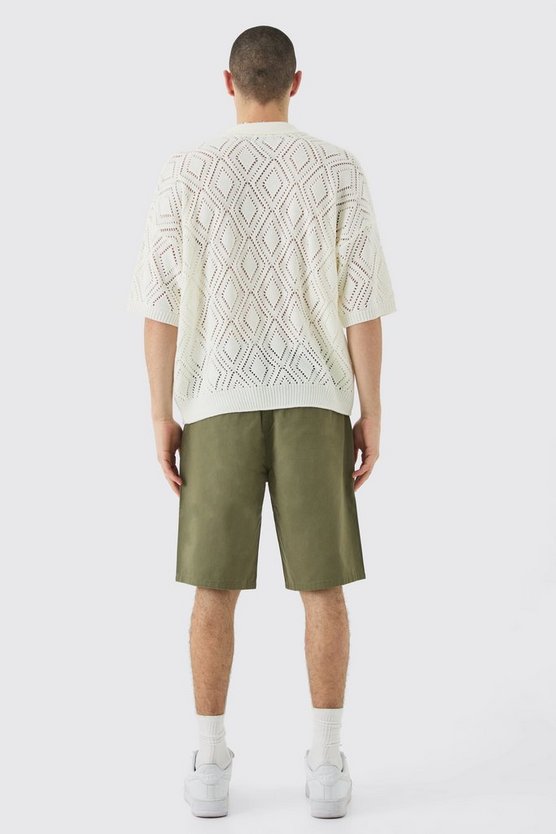 Lockere Khaki-Shorts