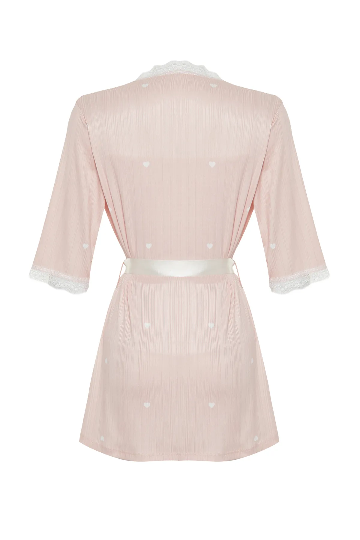 Trendyol Collection  Rosa 5er-Pack Pyjama-Set aus Rippstrick mit Herzmotiv THMSS24PT00380